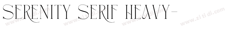 Serenity Serif Heavy字体转换